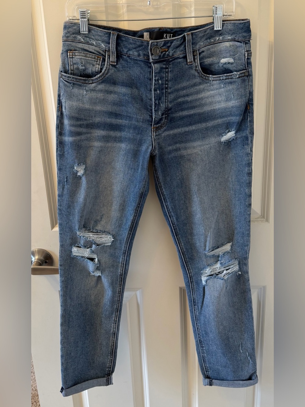 Kut From The Kloth Juliet Slouchy Boyfriend Mid Rise Stretch Jeans, Size 6